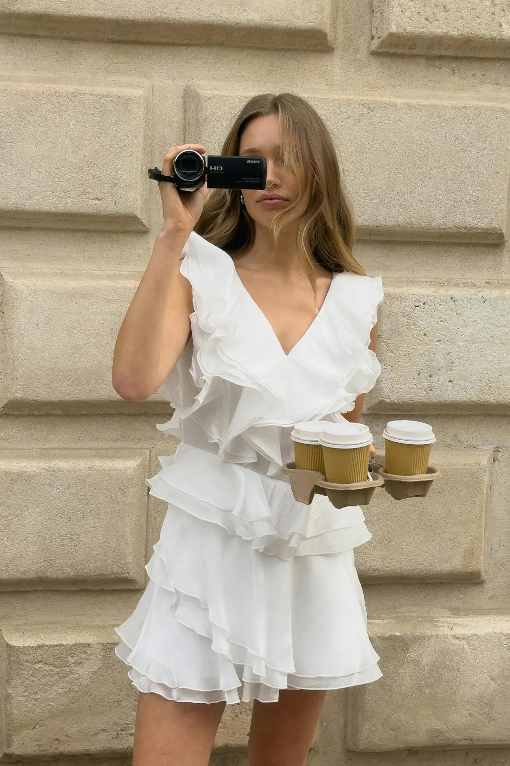 Frill mini dress