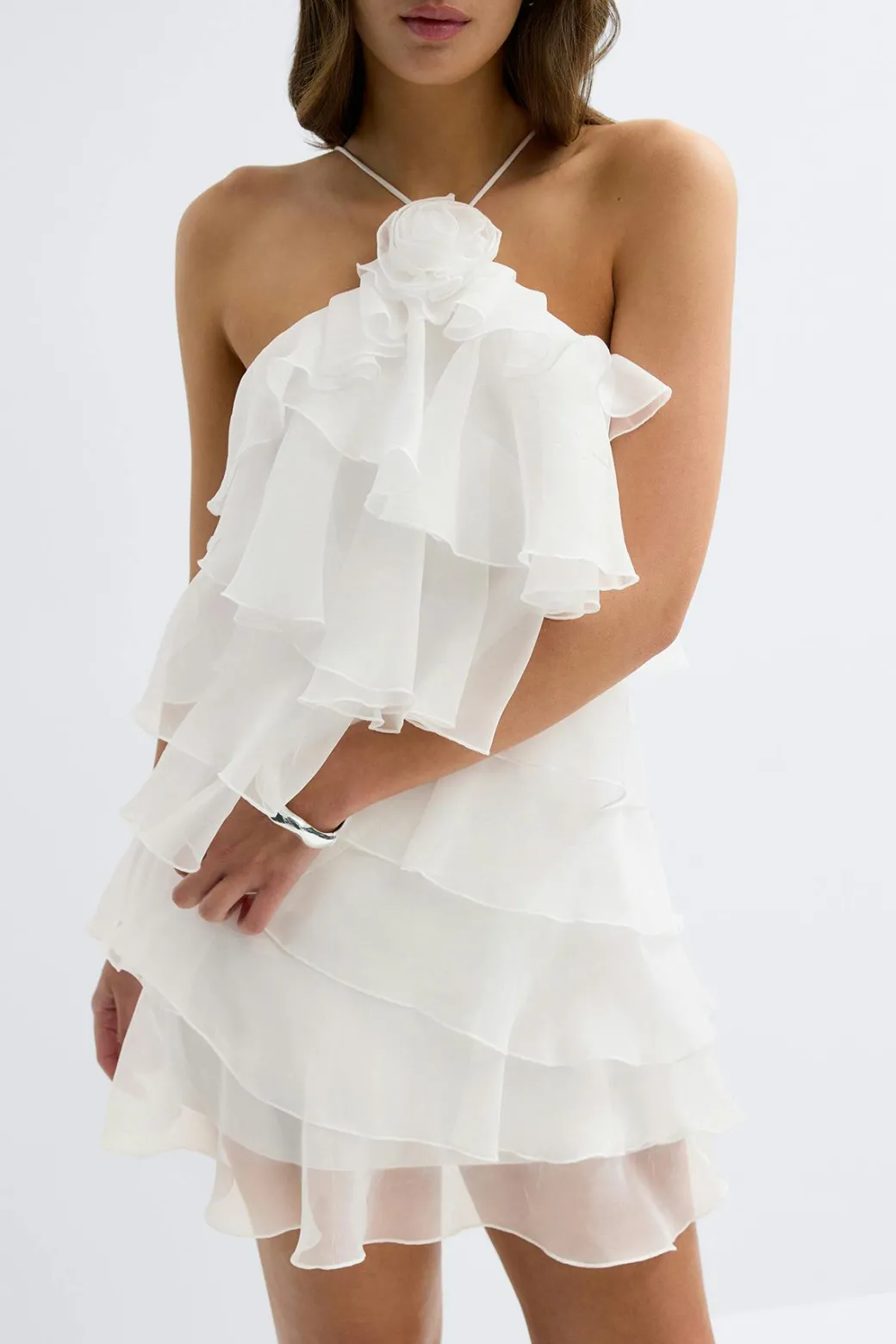 Frill mini dress