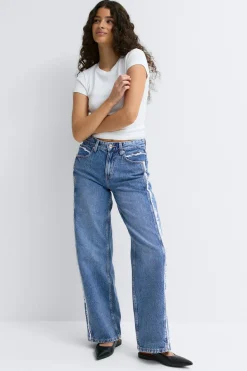 Fringe seam jeans