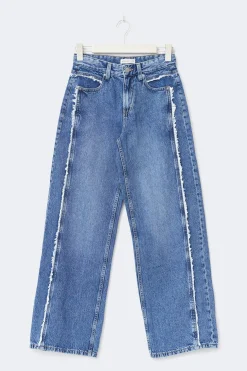 Fringe seam jeans