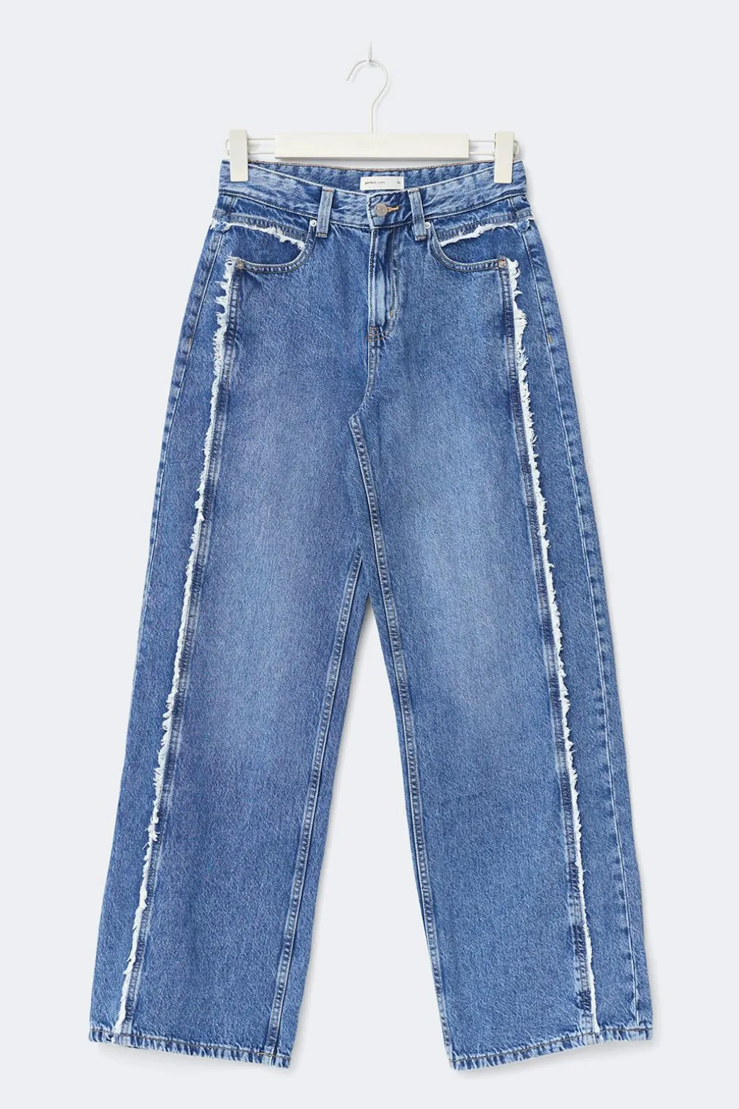 Fringe seam jeans