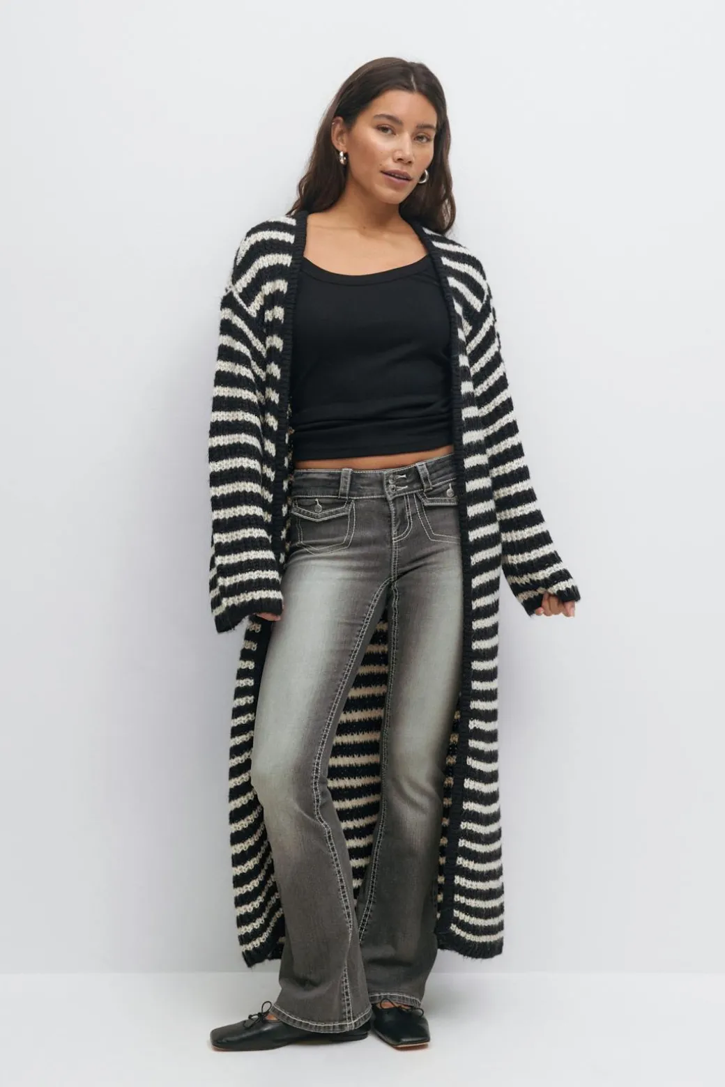 Front pocket bootcut jeans