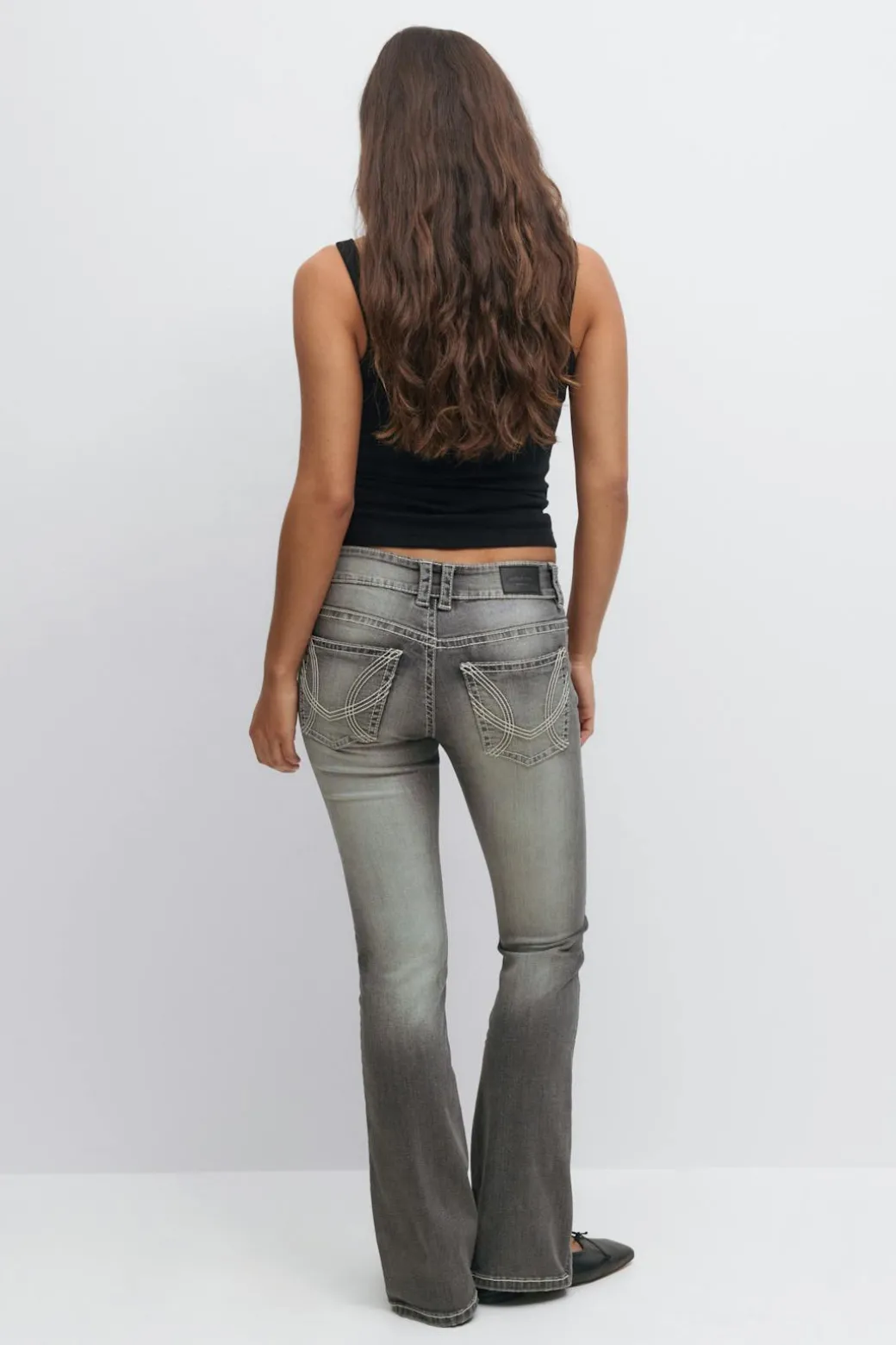 Front pocket bootcut jeans
