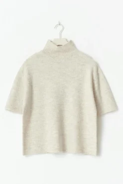 Funnel neck knitted top