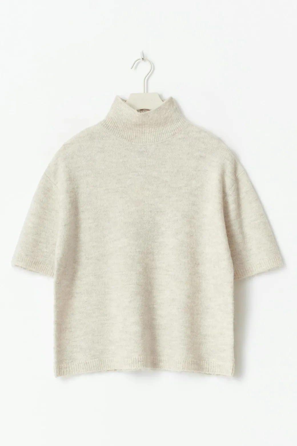 Funnel neck knitted top