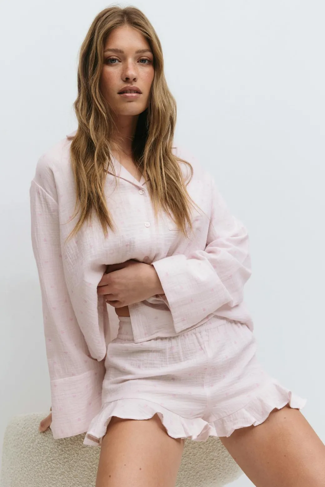 Gauze homewear shorts