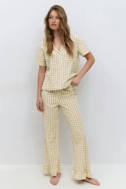 Gingham seersucker shirt