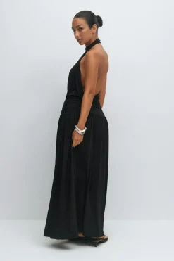 Halterneck maxi dress