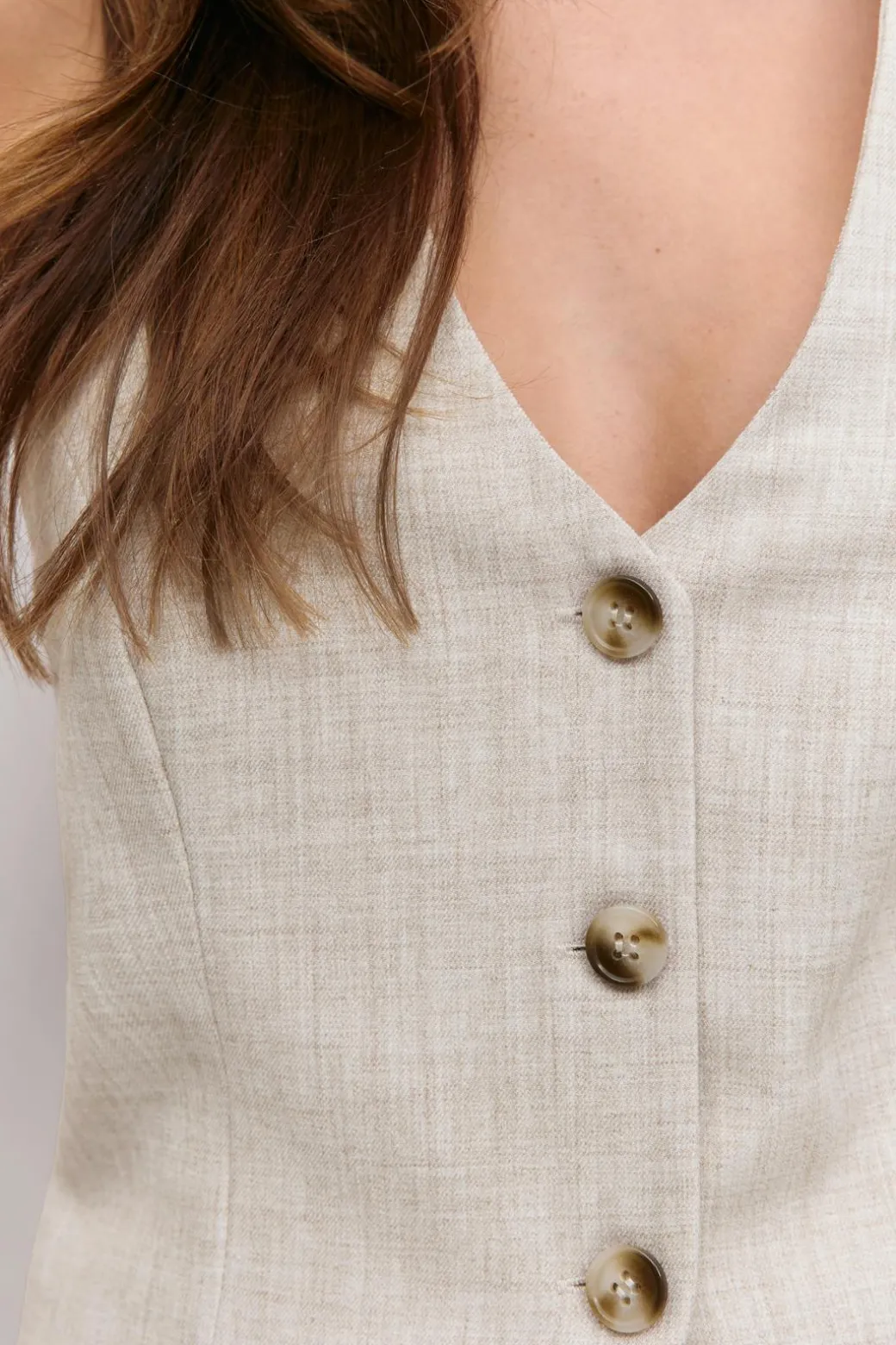Halterneck tailored vest