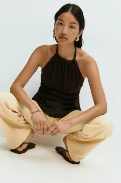 Halterneck tie top