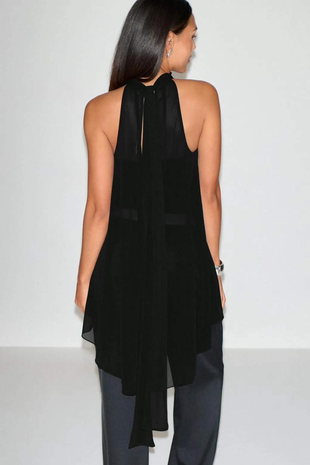 Halterneck tunic top