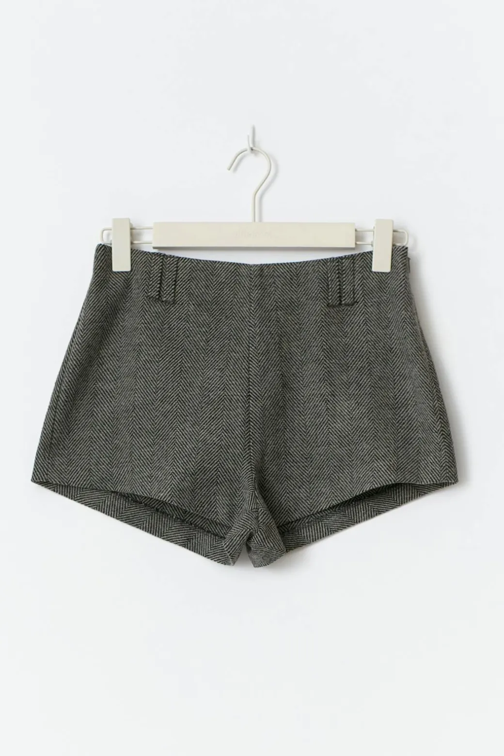 Herringbone mini shorts