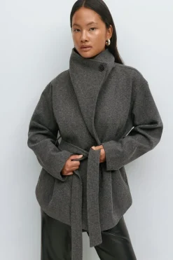 High neck short jacket