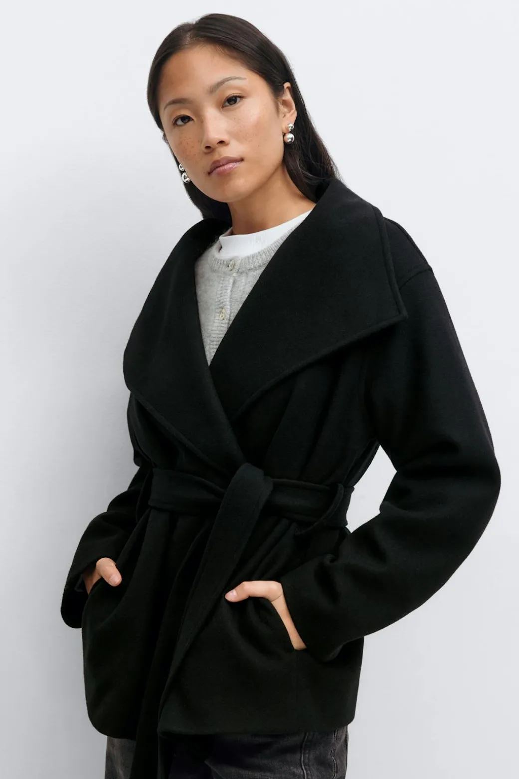 High neck short jacket