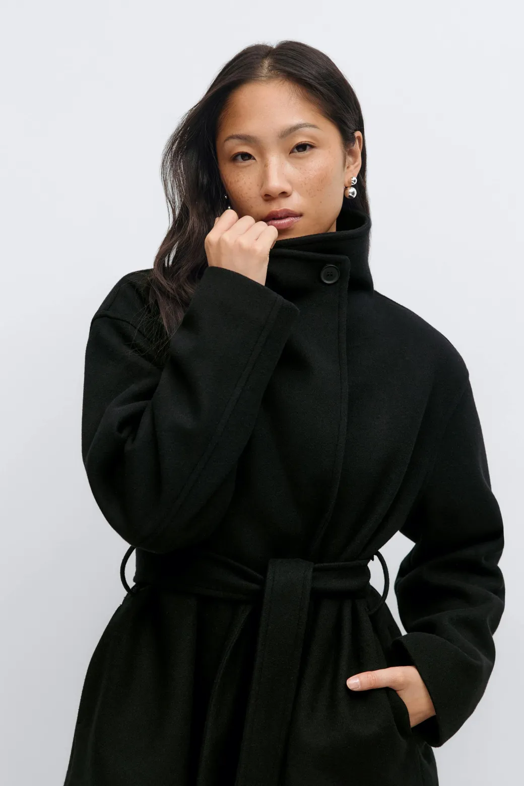 High neck short jacket