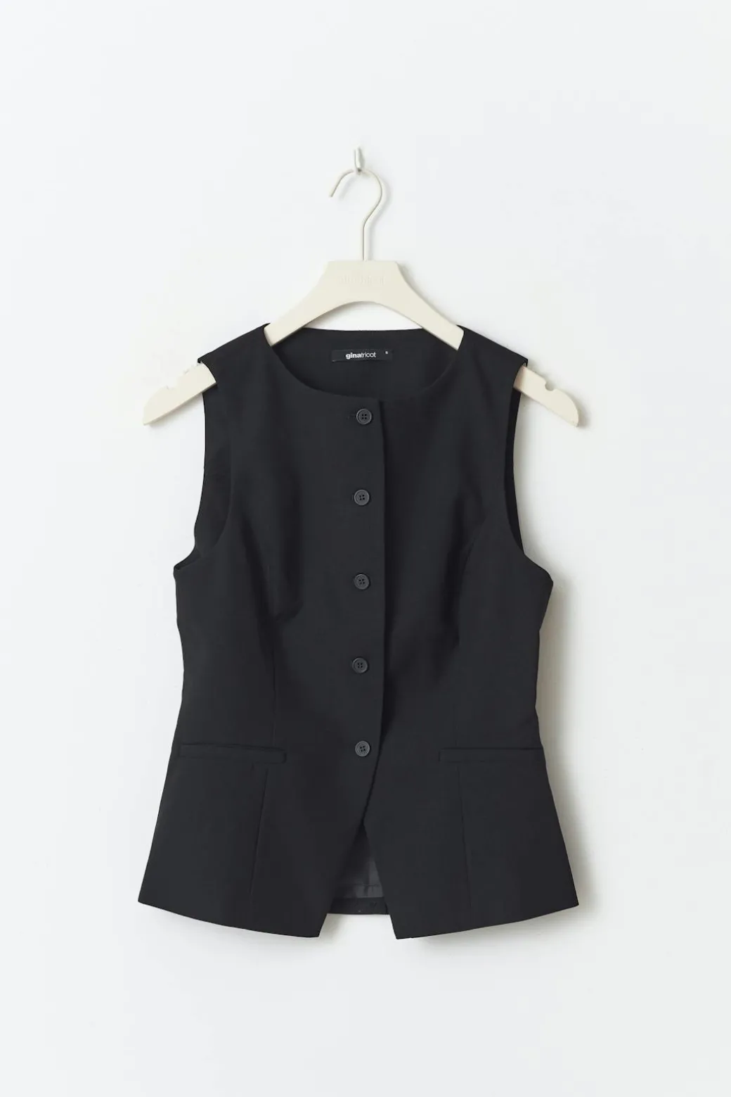 High neck suit vest