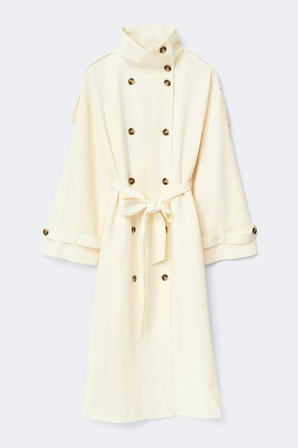 High neck trench coat