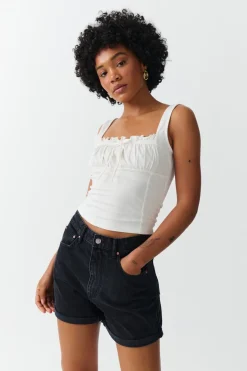 High waist denim shorts