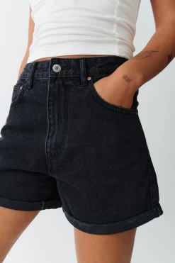 High waist denim shorts