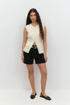 High waist denim shorts