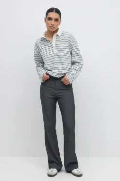 High waist flare trousers