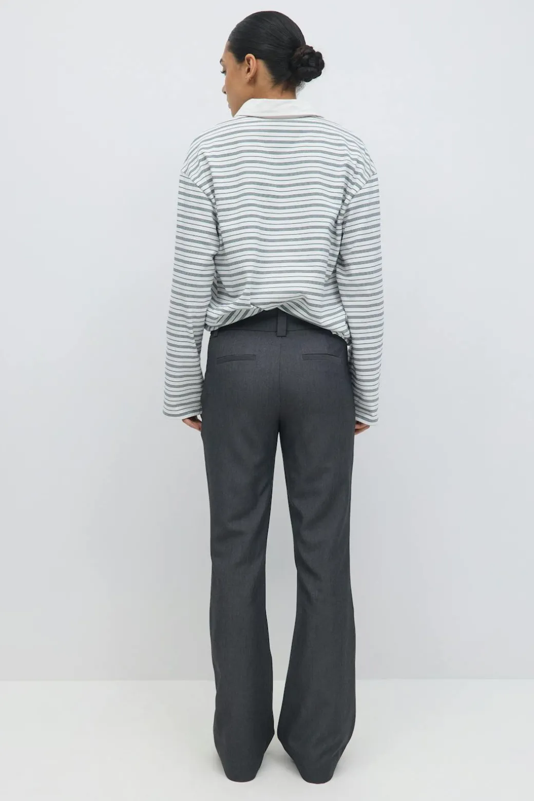 High waist flare trousers
