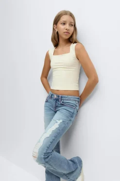 Iconic twisted jeans