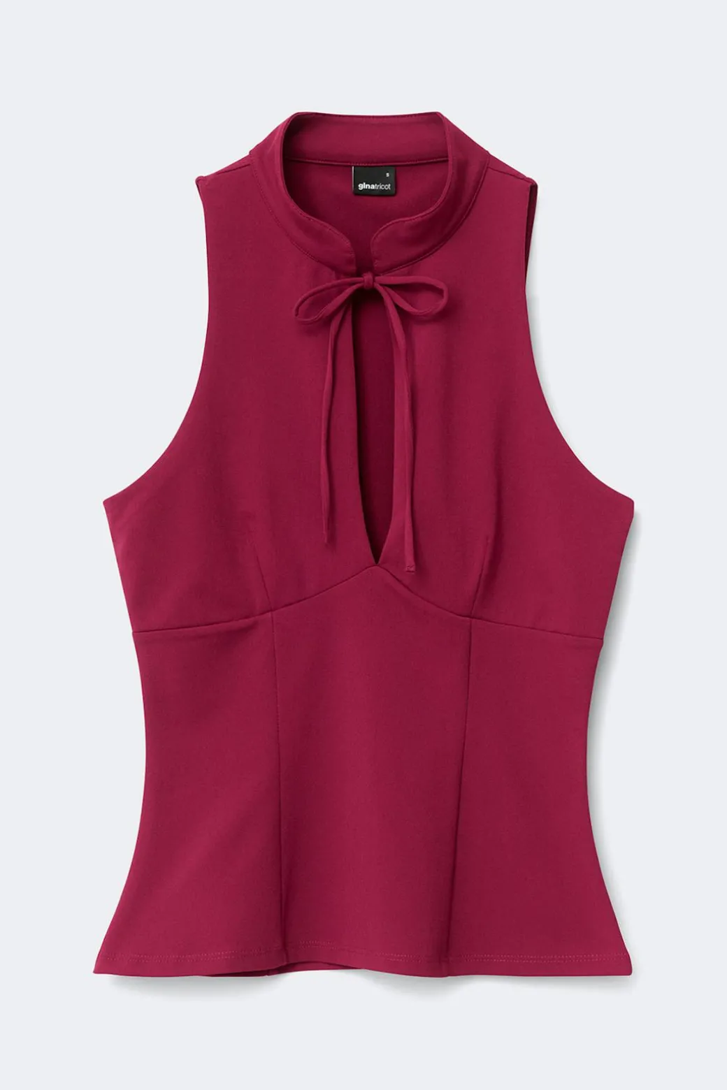 Keyhole tie top