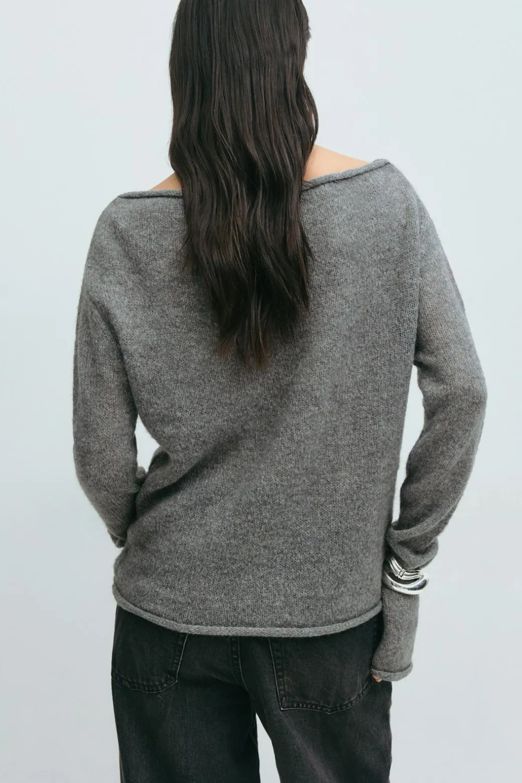 Knitted boatneck top