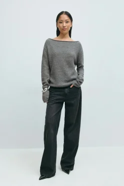 Knitted boatneck top