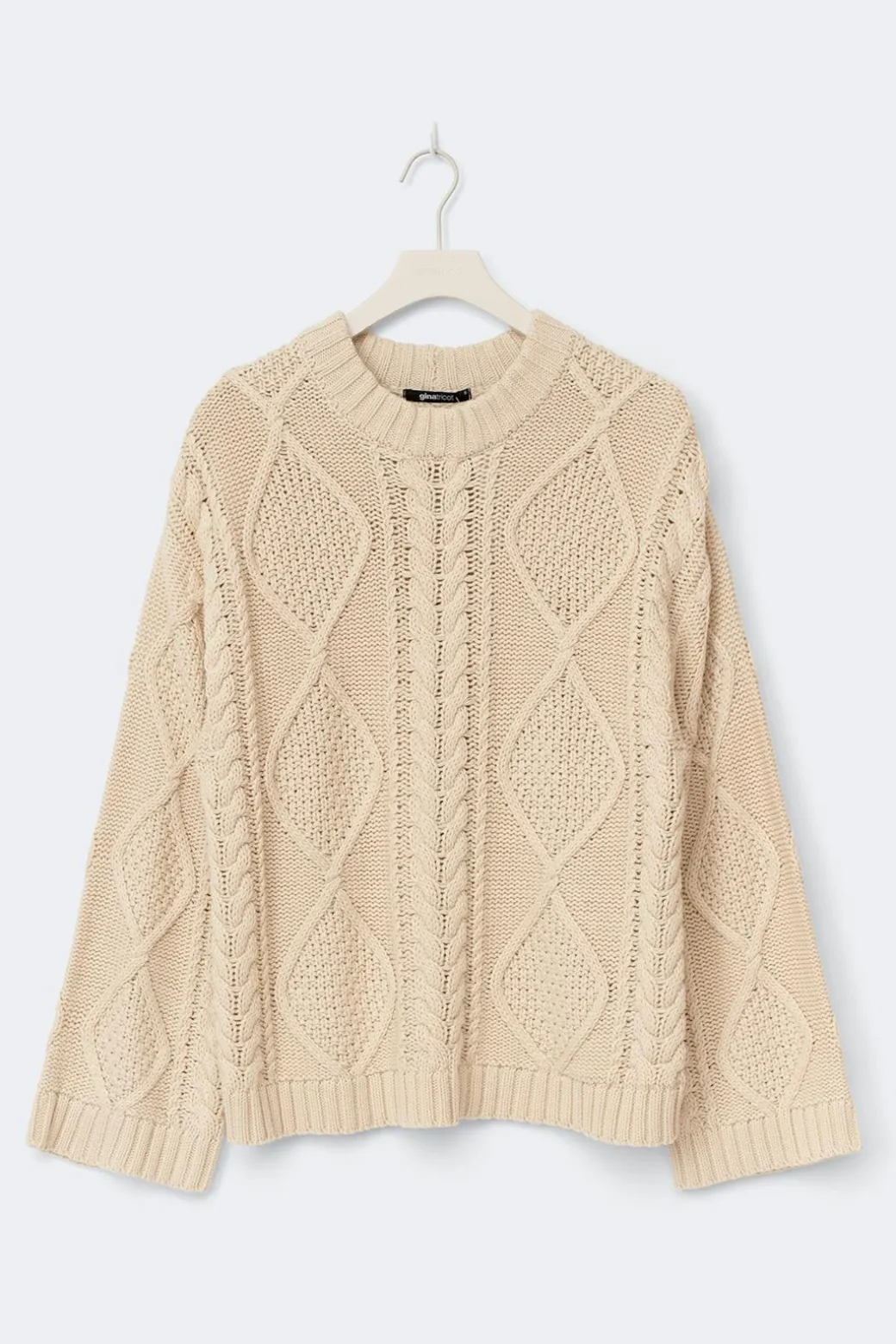 Knitted cable sweater