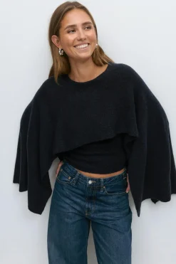 Knitted cape top