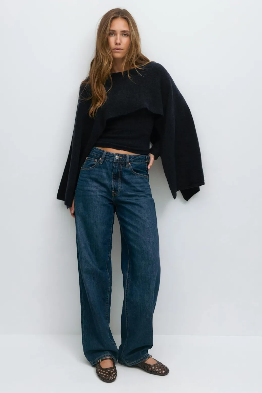 Knitted cape top