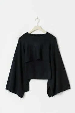Knitted cape top