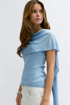 Knitted cape top