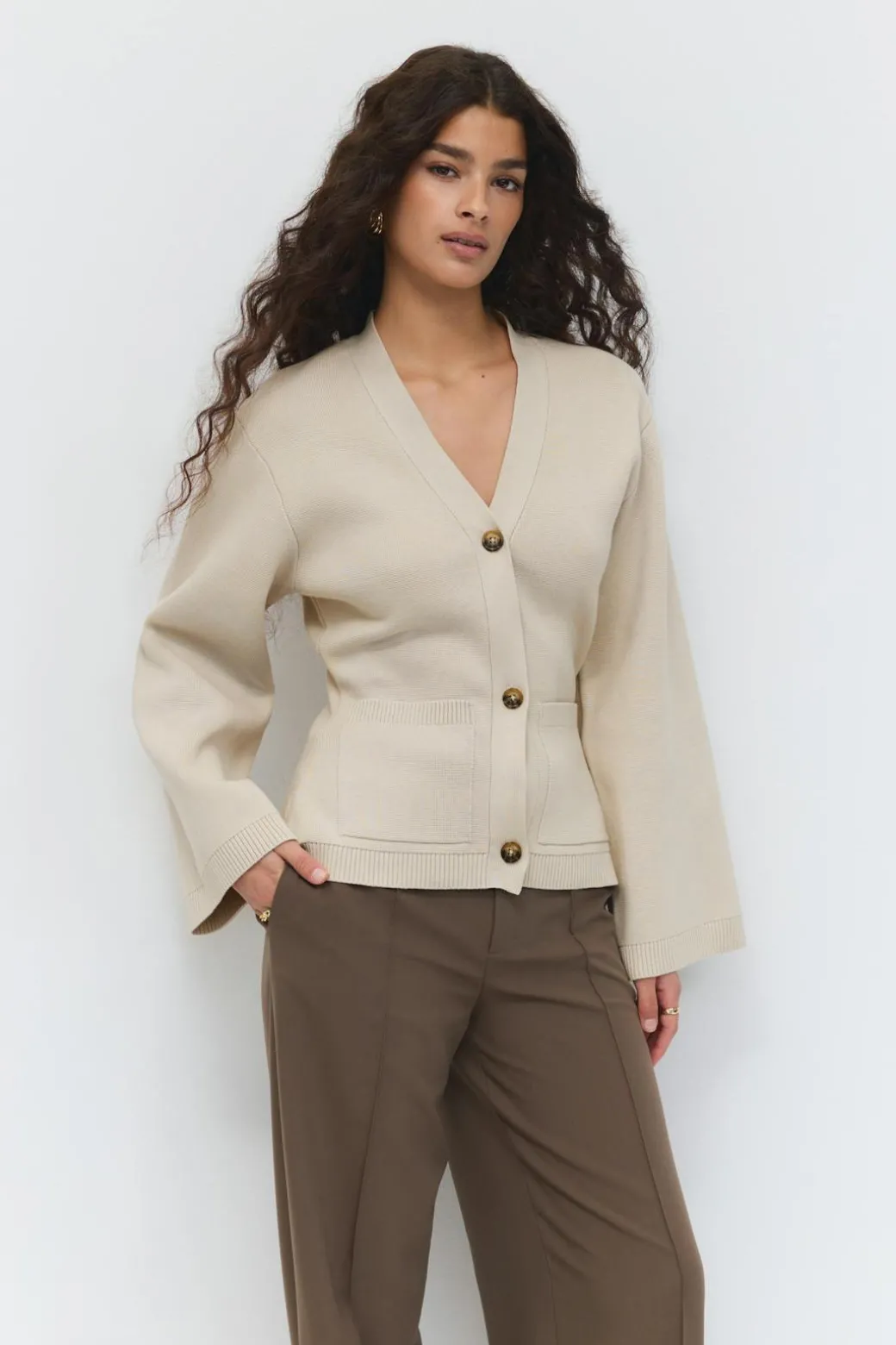 Knitted cotton cardigan