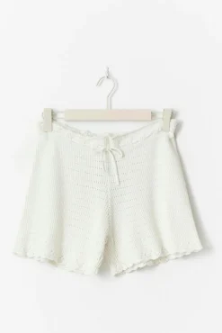 Knitted cotton shorts