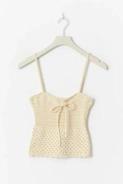 Knitted cotton singlet