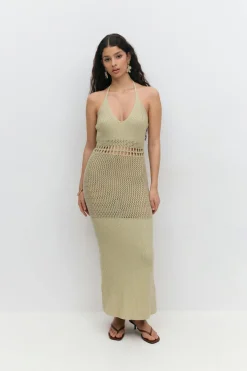 Knitted crochet dress