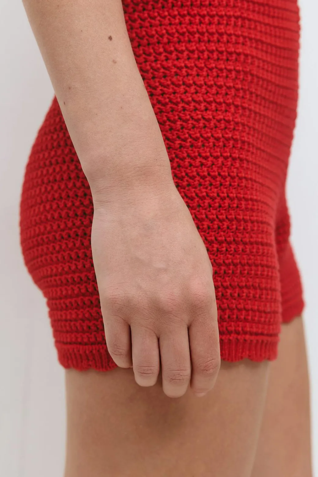 Knitted crochet shorts