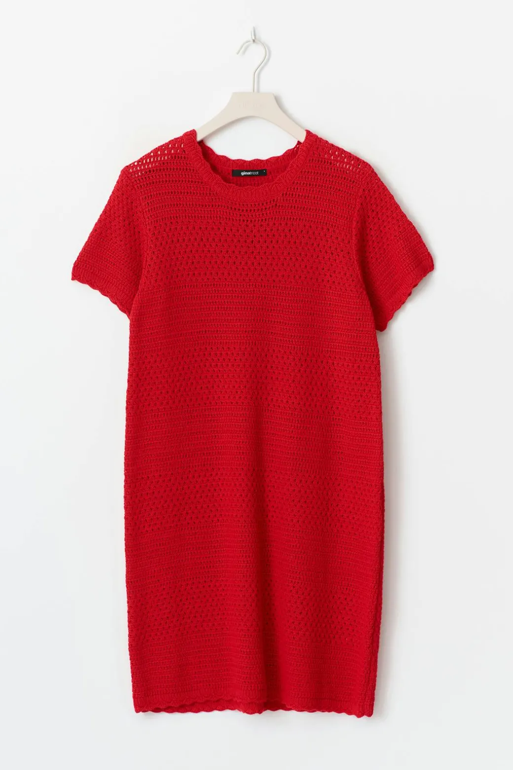 Knitted crochet t-shirt dress