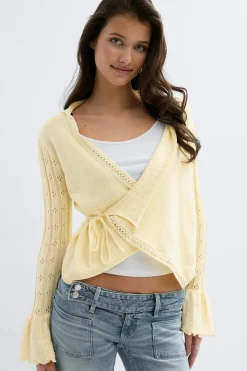 14+ knitted frill cardigan