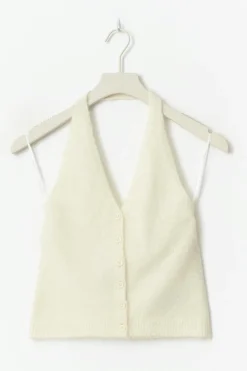 Knitted halterneck vest