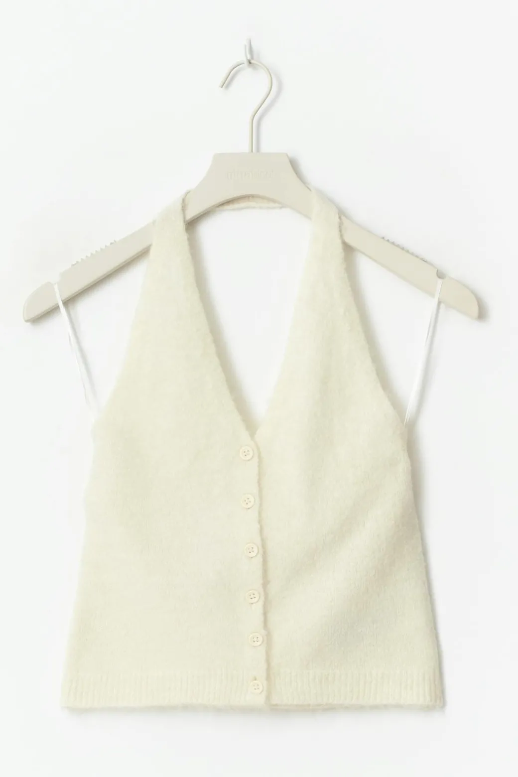 Knitted halterneck vest