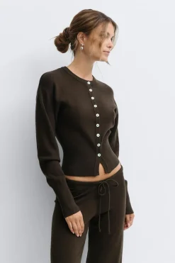 Knitted loungewear cardigan
