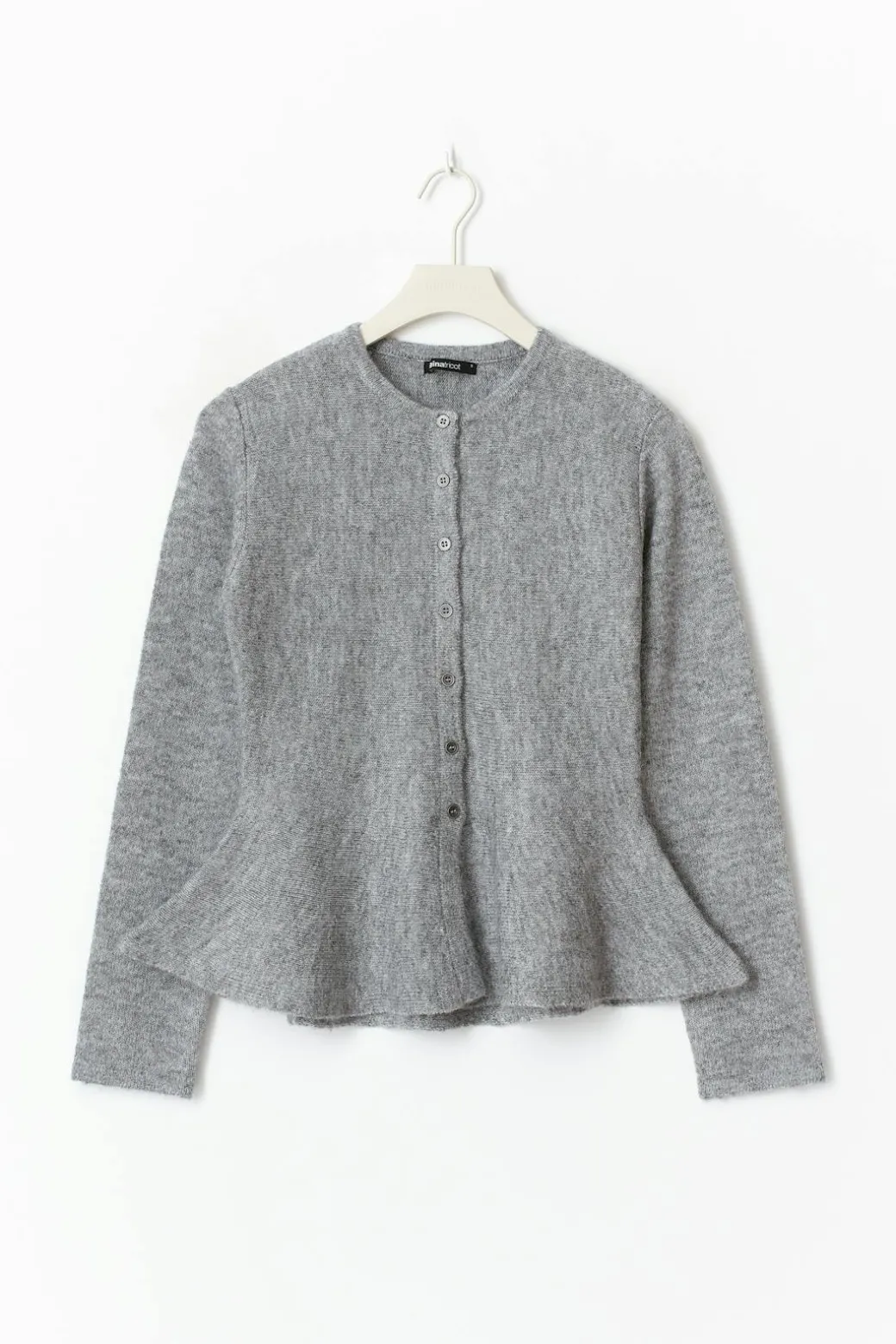 Knitted peplum cardigan