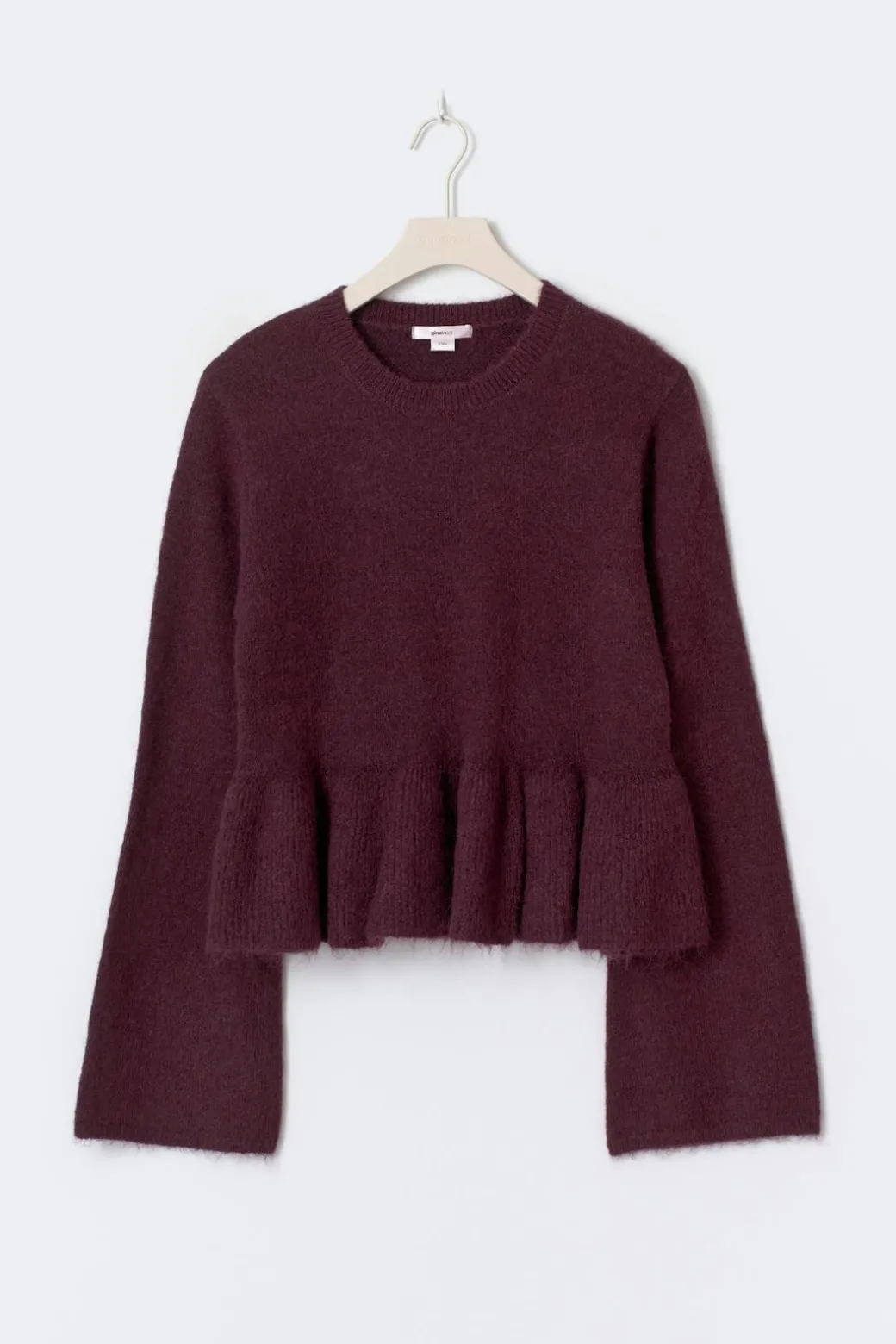 14+ knitted peplum sweater