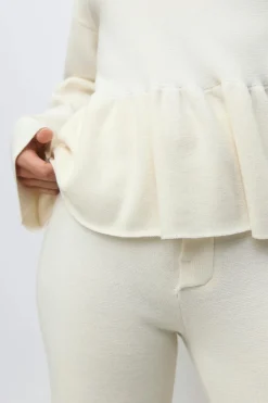 Knitted peplum top