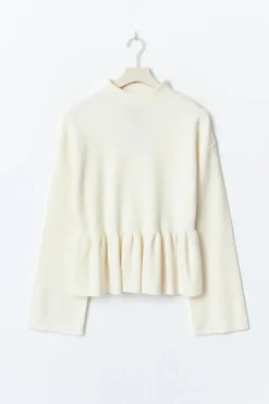 Knitted peplum top
