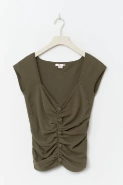 14+ knitted ruched top
